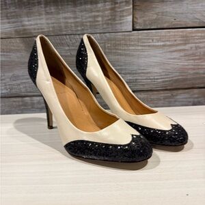 JCrew  Black and Cream Women's Heels